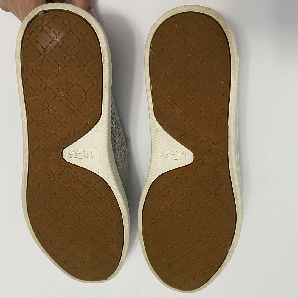 UGG‎ Sammy Knit Slip-On Sneakers Metallic Grey Size 8.5 - Picture 7 of 7